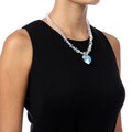 Crystale Silvertone Crystal and Glass Bead Necklace