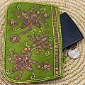 Cotton and Sequin Olive Large Coin Purse (India)