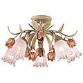 Free inviting guide on Hand Wrought Southport 5-light Sage/ Rose Semi-flush Mount