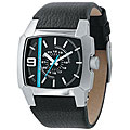 Diesel Men's Black Leather Strap Watch