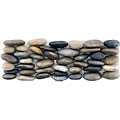 SomerTile Horizon Rocks Natural Stone Mosaic Tile Sheets (Pack of 12)