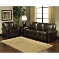 London Premium Italian Leather Sofa and Armchair