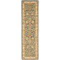 Handmade Oushak Slate Blue/ Ivory Wool Runner (2'3 x 10')