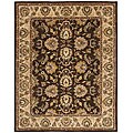 Handmade Treasure Brown/ Ivory Wool Rug (7'6 x 9'6)