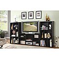 Black Plasma LCD TV Stand Entertainment Console with Shelves