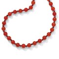 Red Jade 24-inch Beaded Necklace