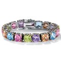 Lillith Star 14k Gold Overlay Multi-color Cubic Zirconia Bracelet