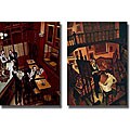 Juarez Machado 'Bistro and Atelier in Montmartre' 2-piece Art Set