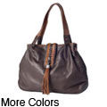 Carla Mancini Pebbled Leather Tote Bag