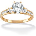 Ultimate CZ 10k Yellow Gold Clear Cubic Zirconia Ring