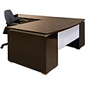 Mayline Eclipse Bowfront Desk with Return and Pedestals