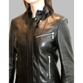 IZOD Women's New Zealand Lamb Leather Moto Jacket