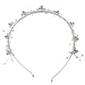 Tacori Bridal Evening Sterling Silver Crystal Cluster Headband