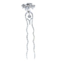 Tacori Bridal Evening Sterling Silver White Topaz Flower Hairpin