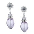 Tacori Bridal Evening Sterling Silver Amethyst and Topaz Earrings