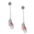 Tacori Bridal Evening Silver Mother of Pearl and Topaz Earrings