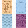 Provo Craft Cuttlebug Cricut Companion Embossing Folder 4-piece Package