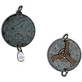 7 Gypsies 2-piece Aviation Clock Face Charm Set