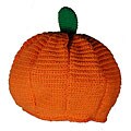 Crochet Chenille Pumpkin Toddler Hat (Indonesia)