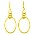 GoldKist 18k Gold over Silver Oval Dangle Earrings