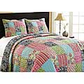 Zebra Patchwork Reversible King-size Quilt Set