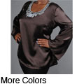 Kaelyn Max Women's Plus Size Sequined Scoop Neck Top