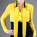 Kaelyn Max Women's Long Sleeve Tie Neck Blouse