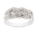 Sterling Silver 1/8ct TDW Diamond Ring (H-I, I2-I3)