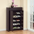 Studio 5-shelf Red Cocoa Shoe Cabinet