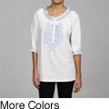 Free useful hints on Long Miraclesuit RXB Women's Embrodiery 3/4-length Sleeve Peasant Top
