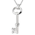 Stainless Steel Polished Key Necklace