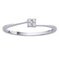 Size 7, 10k White Gold 1/2ct TDW Diamond Fashion Ring (G-H, I2-I3)