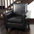 Freemont Bonded Leather Black Club Chair