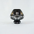 Black Tie Crystal Black Imperial Heart Vase (Russia)