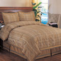 Free supportive info on Ribbon Fries Camel Ribbon Plaid Queen-size Comforter Set