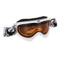 Dragon DX Amber Lens, Powder Frame, Script Strap Snowboard Goggles