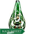 Murano-style Glass Emerald Green 3D Teardrop Pendant
