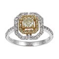14k Two-tone Gold 7/8ct TDW Yellow Diamond Ring (H-I, SI1)