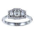 14k White Gold 7/8ct TDW Diamond 3-stone Ring (G-H, VS2)