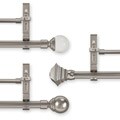 Simply Elegant 50 to 74-inch Adjustable Double Curtain Rod Set