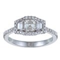 14k White Gold 1 1/6ct TDW Diamond 3-stone Ring (G-H, VS2)