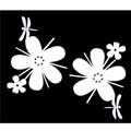 Flower/ Dragonfly Self Adhesive Acrylic Mirror Wall Decorations (Set of 2)