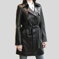 Izod Women's Belted Leather coat