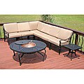 Savannah Outdoor Black Sectional Patio Set
