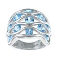 Sterling Silver Blue Topaz Fashion Ring