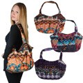 Handmade Cotton Groovy Print Shoulder Bag (China)