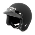 Raider Open Face Flat Black Helmet