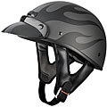 Raider Flat Black with Flame Shorty Helmet 
