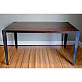 Sheesham Wood Metal Legs Dining Table (India)