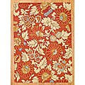 Hand-tufted Indo Rust/ Beige Wool Rug (5' x 7')